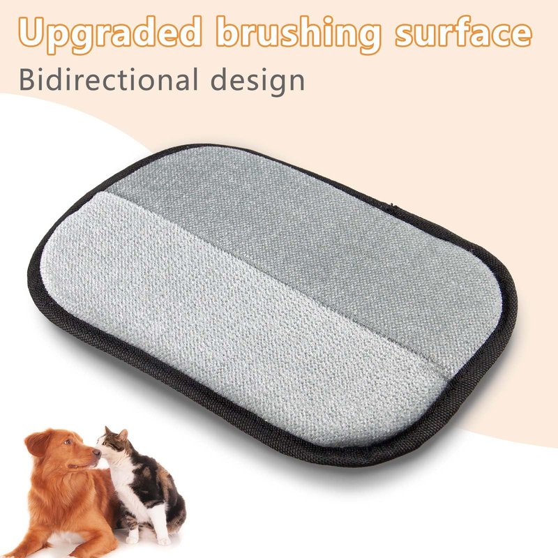 POUPUA Thickened Pet Hair Removal Glove - Electrostatic Cat Dog Hair Remover Glove, Reusable Magic Brush Pet Hair Remover Tool for Couch, Carpet, and Car Seat (Black,1 Pack)
