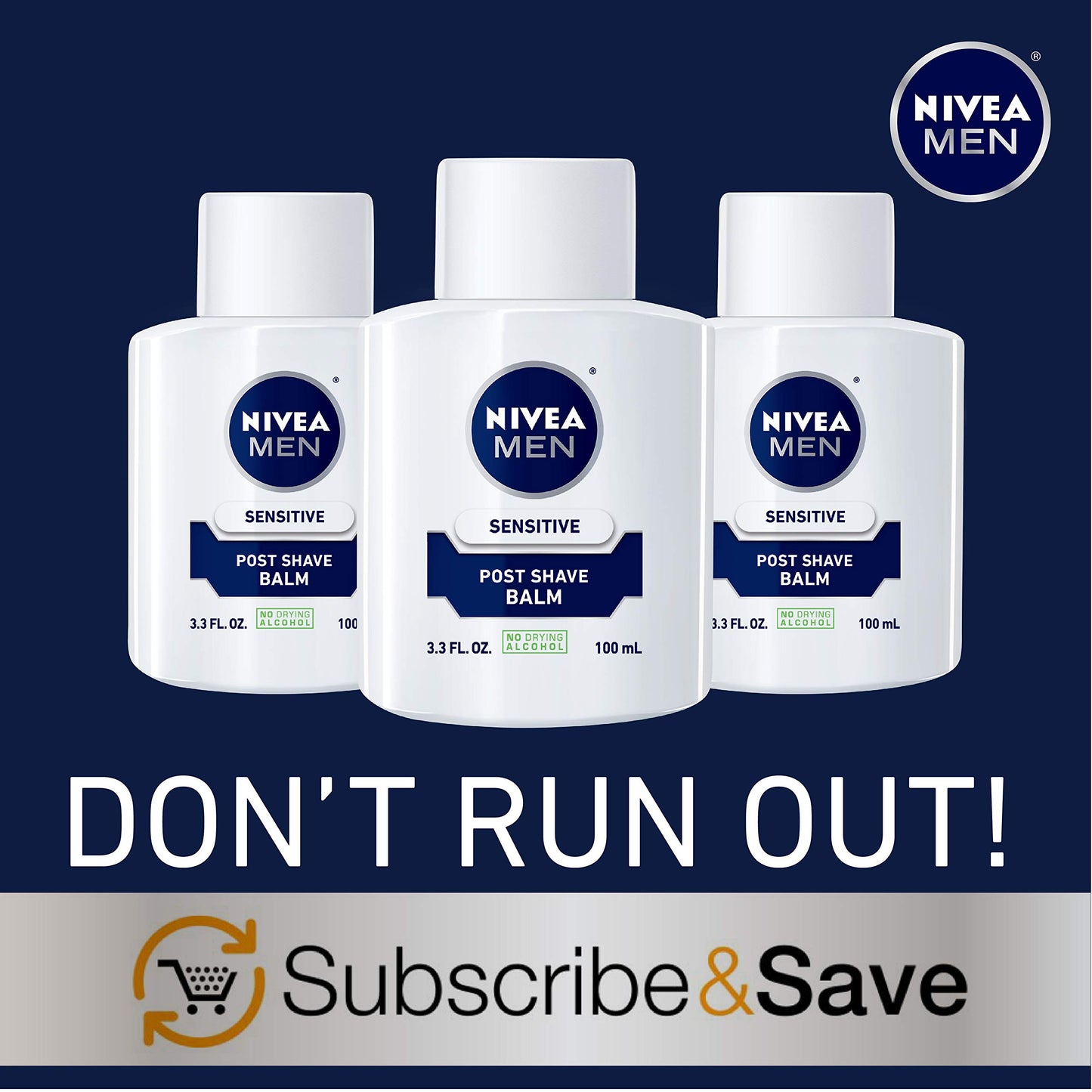 Nivea Men Sensitive Post Shave Balm - Soothes And Moisturizes Skin After Shaving - 3.3 Fl. Oz. Bottle