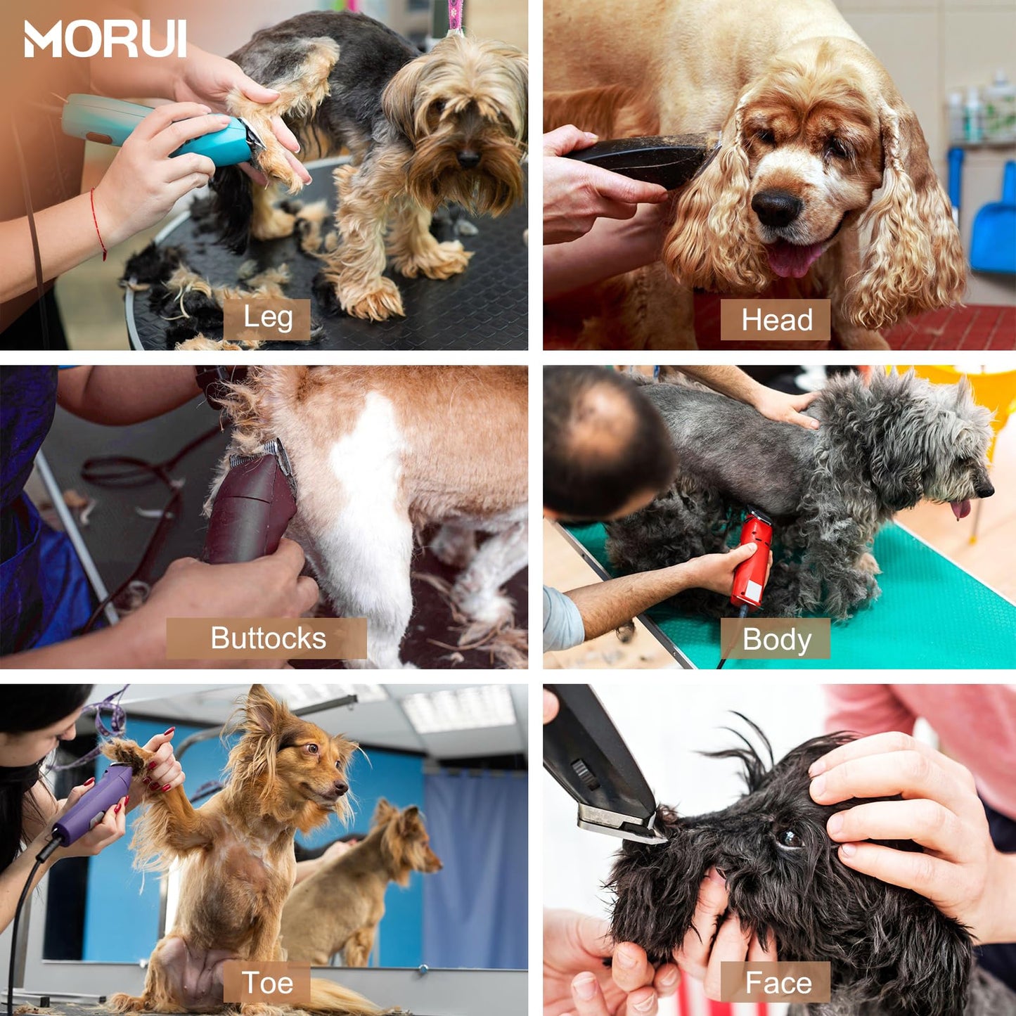 morui Pet Dog Grooming Clipper Replacement Blade,Detachable Ceramic Blade,Compatible with Most Andis,Oster A5 Wahl KM Series Clippers Size 15 Cut Length 3/64"(1.2mm)