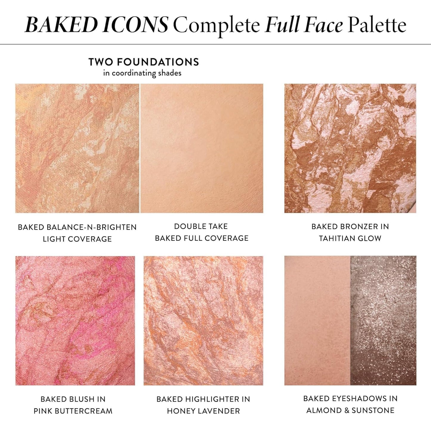 LAURA GELLER Baked Icons Complete Full Face Palette, Sand | All-in-One Makeup Palette with Baked Foundations, Blush, Bronzer, Highlighter, Eyeshadows | Coverage for Mature Skin | Travel-Friendly
