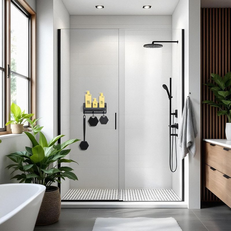 Wall Shower Caddy - Durable Storage Organizer for Bathroom | Space-Saving Design