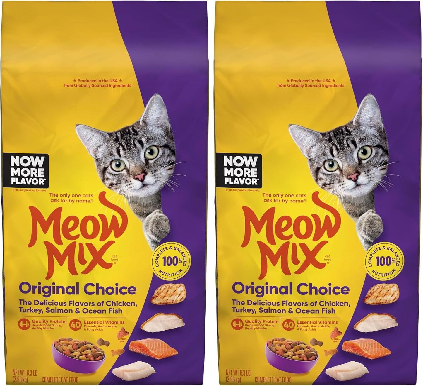 Original Choice Dry Cat Food - Meow Mix | 6.3 lb Bag for Healthy Cats
