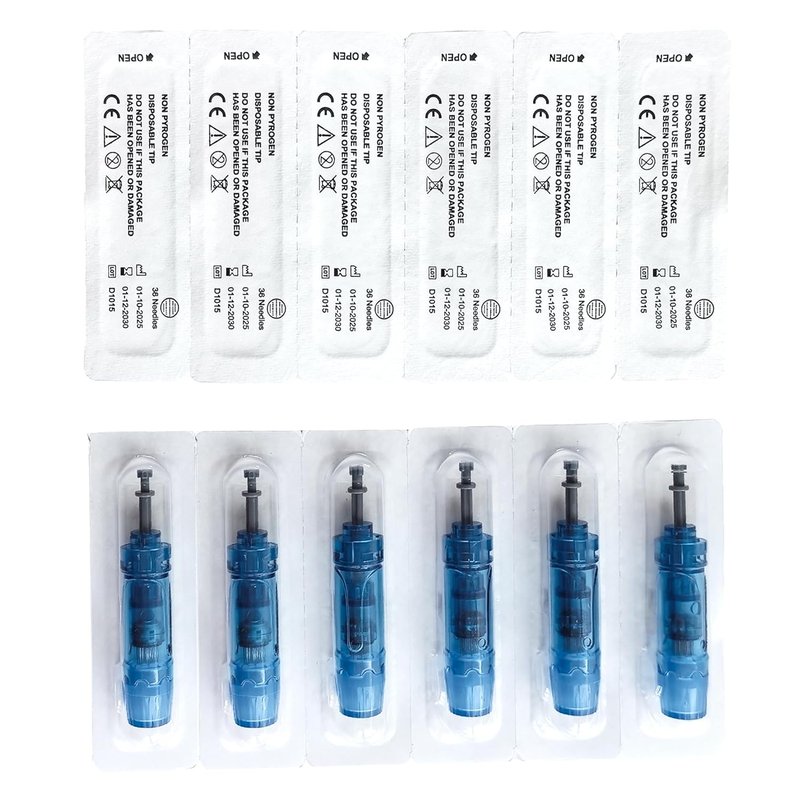 Microneedling Pen Replacement Cartridges - 36Pin for Dr Pen A9/A8S/M8S/A11 | 12 Pcs, 0.25mm