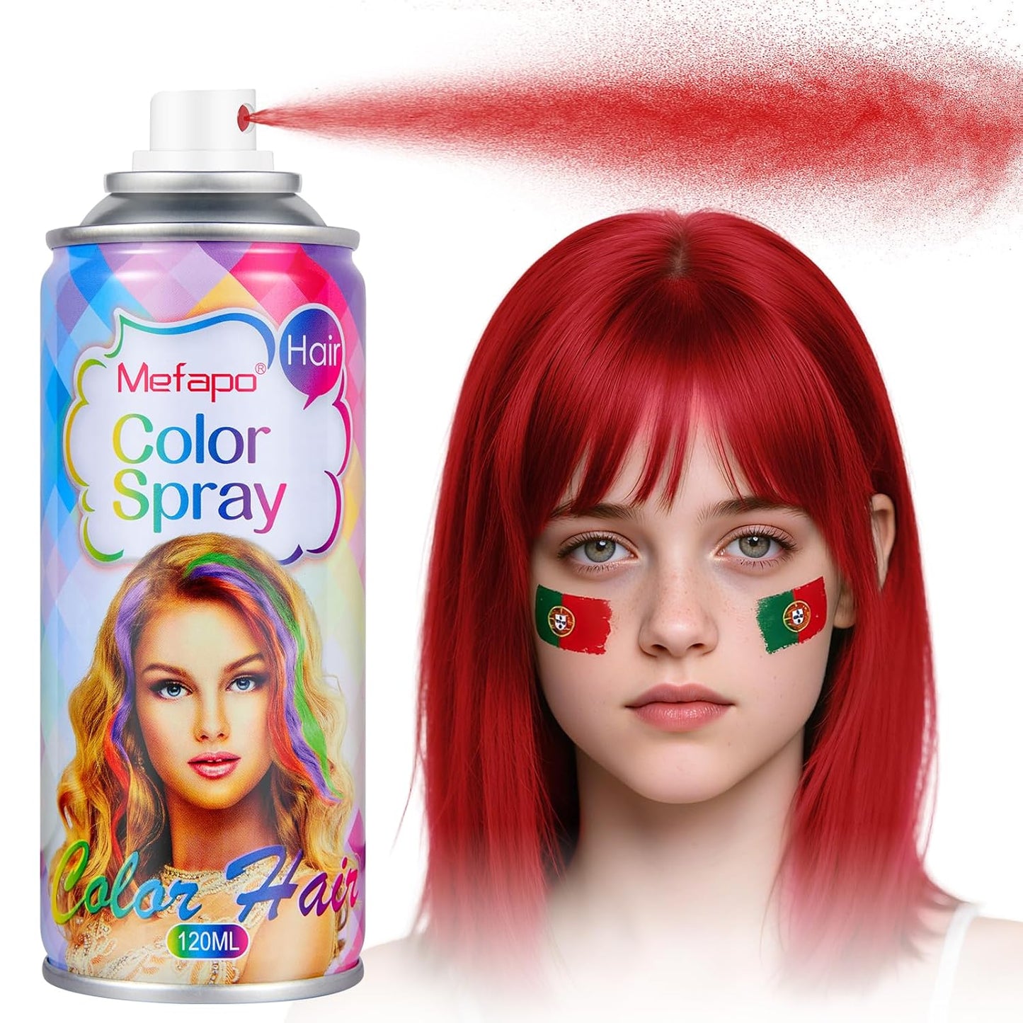 Temporary Blue Hair Color Spray - Washable Hair Dye for Kids & Adults | Perfect for Cosplay & Parties (4.06 Oz)