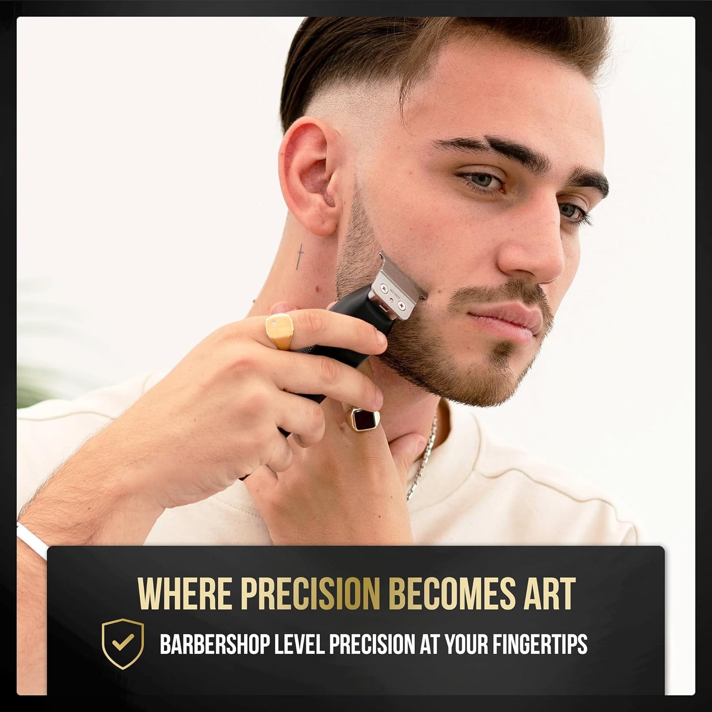 Novah® Professional Hair Clippers for Men - Cordless Barber Clipper & Trimmer Set | Perfect for Fade Haircuts