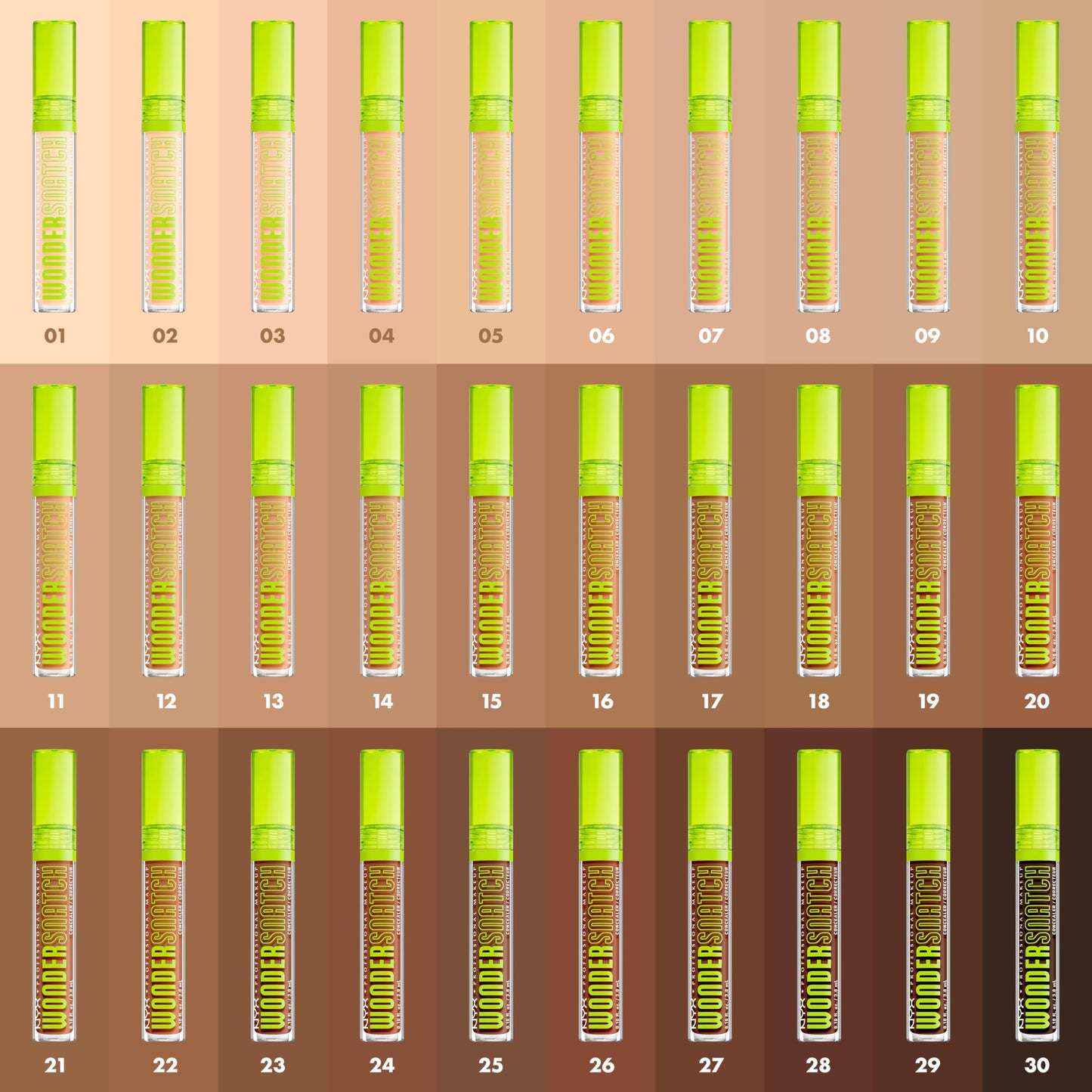 NYX PROFESSIONAL MAKEUP Wonder Snatch Concealer, Brightening, Lifting & Snatching Full Coverage Makeup Concealer with 24HR Wear, Vegan & Cruelty Free - Sienna