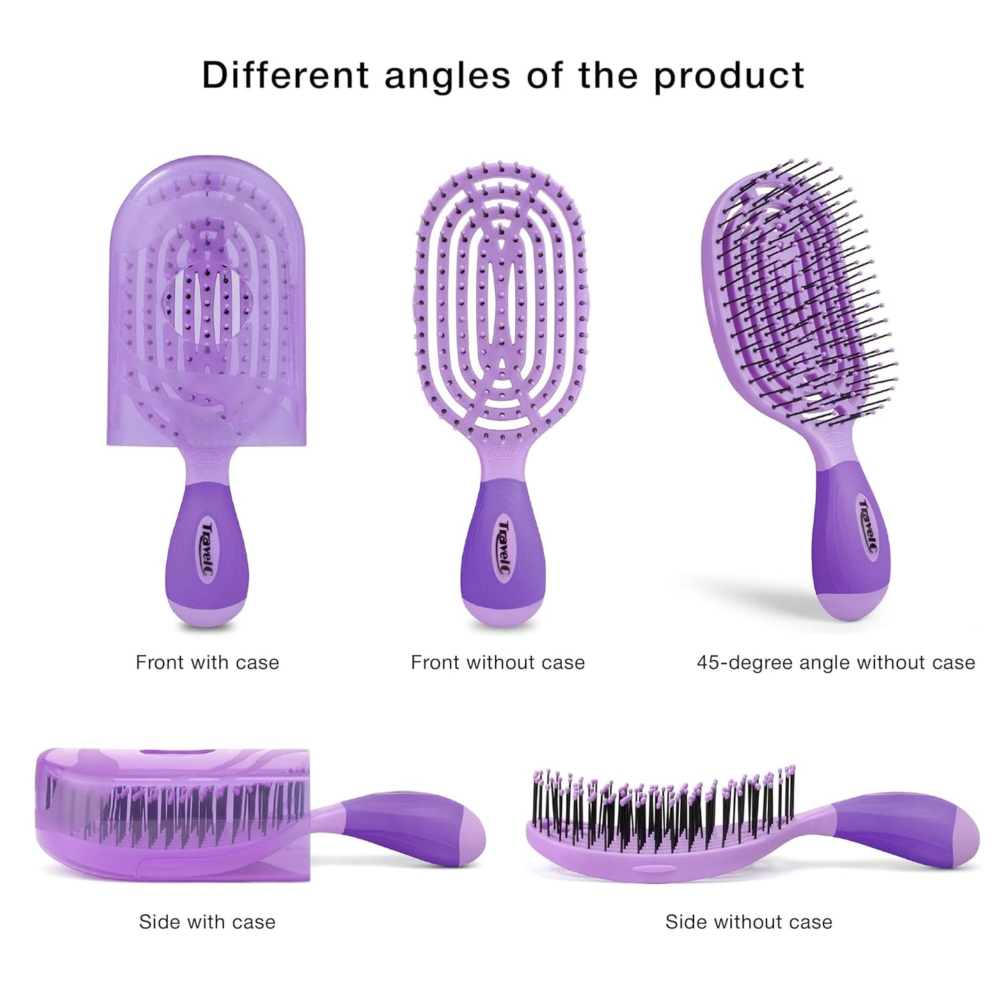 NuWay 4Hair® Travel Brush - U.S. Patented Scalp Care Tool | Heat-Resistant, Wet & Dry Use, Protective Case