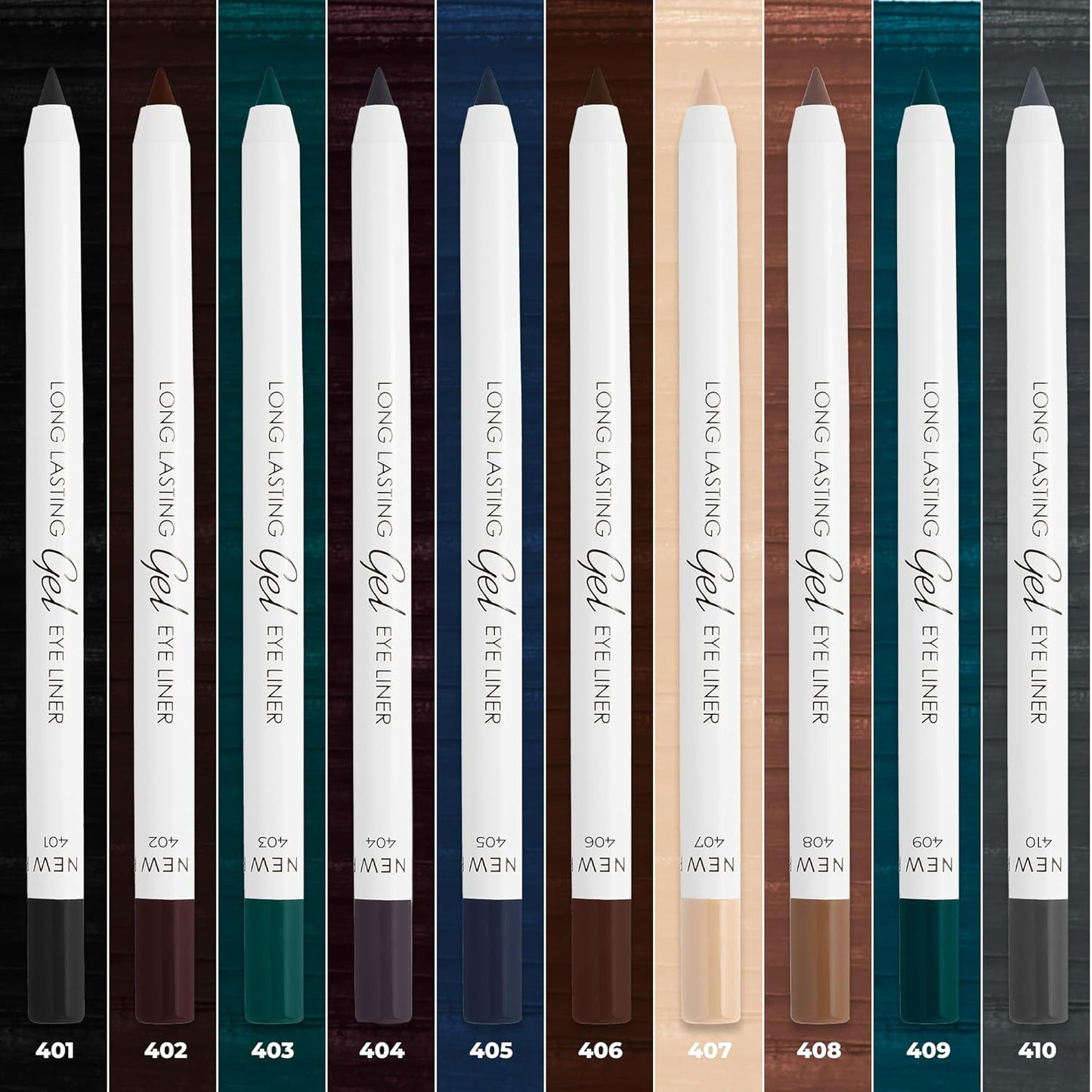 Lamel No Smudge Gel Eyeliner - Waterproof Deep Black Pencil | 10-Hour Wear, Vegan, Contact Lens Friendly