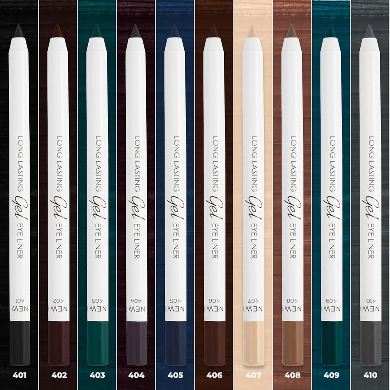 Lamel No Smudge Gel Eyeliner - Waterproof Deep Black Pencil | 10-Hour Wear, Vegan, Contact Lens Friendly
