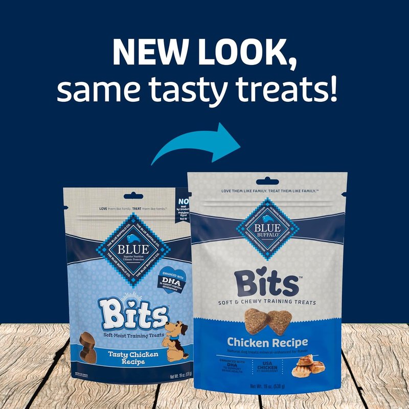 Blue Buffalo Soft Dog Training Treats - Natural Chicken Recipe with DHA | 19 oz Bag