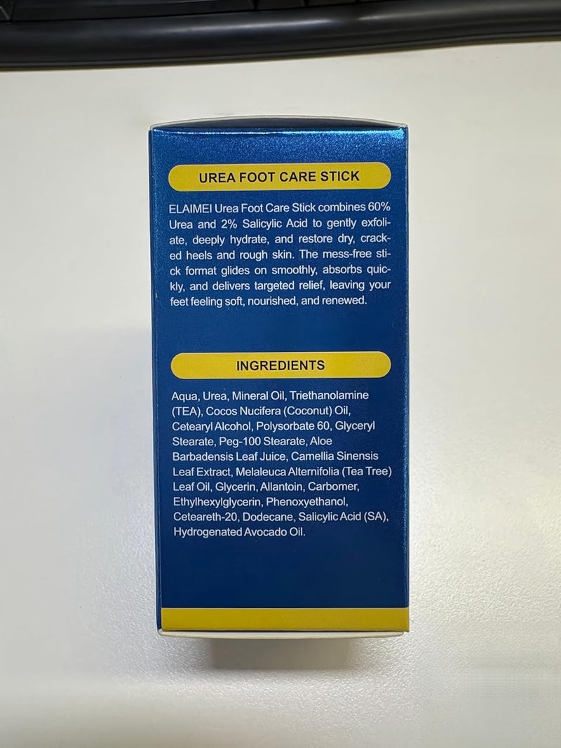 Urea Cream Stick - 60% Urea & 2% Salicylic Acid | Maximum Strength Foot Care Balm for Dry Cracked Skin