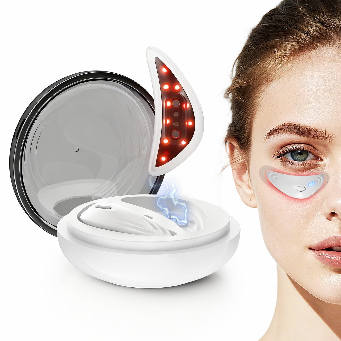 Eye Pods for Under Eyes Bags,Portable Red Light Therapy Eyes Pads Patches