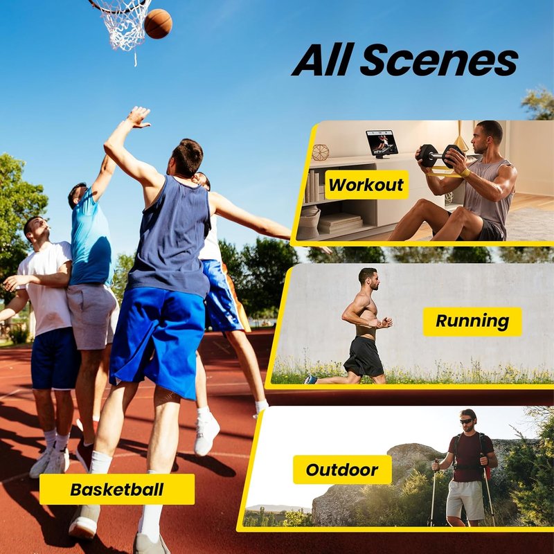 Men's Athletic Shorts - Quick Dry Activewear with Pockets & Elastic Waistband | Comfortable Fit