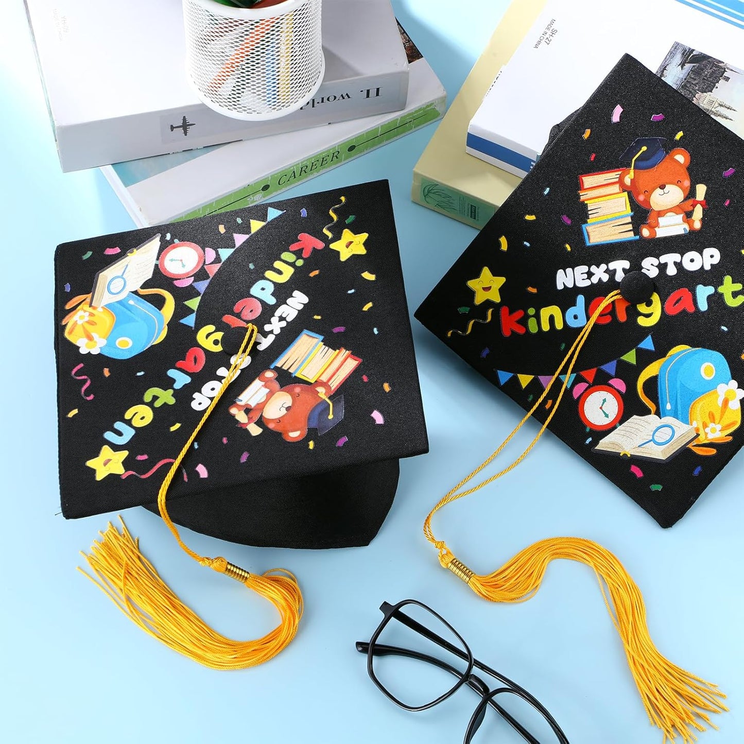 Kindergarten Graduation Caps - 12 Pcs Multicolor Preschool Hats for 2026 Grads | Perfect for Kids