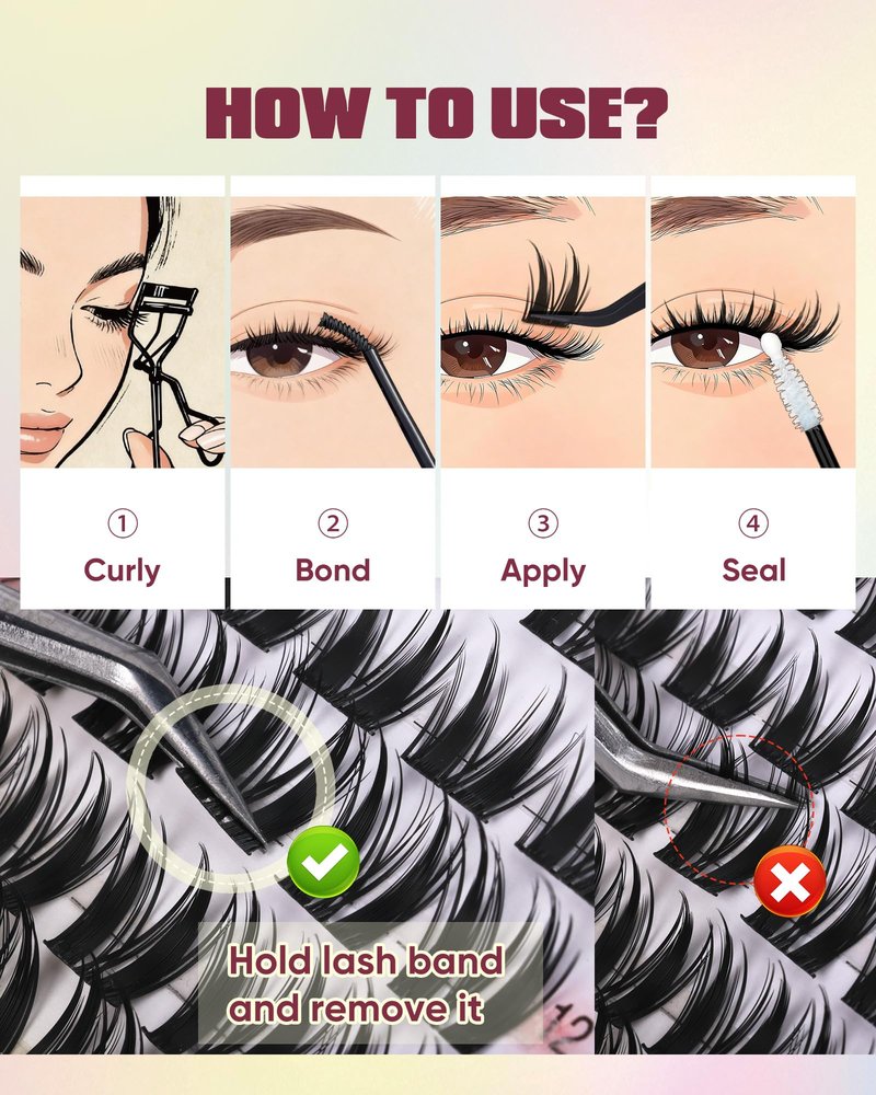Manga Lash Clusters Anime Eyelash Clusters Wispy Cluster Eyelash Extensions Natural Bunny Fairy Individual Lashes Short 8-14MM CC-Curly Wet Look Lashes Extensions by zenotti