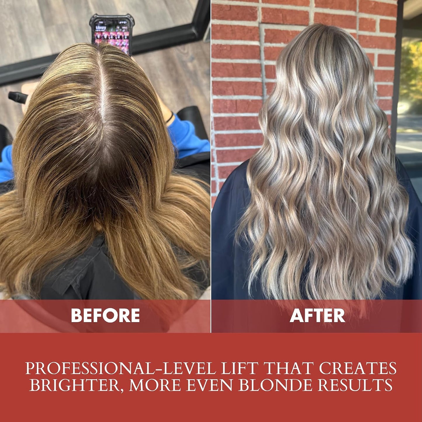 Premium Hair Bleach Powder - Blue Based Lightener for Up to 9 Levels of Lift | Infused with Amino Acids & Proteins | 16 Fl Oz