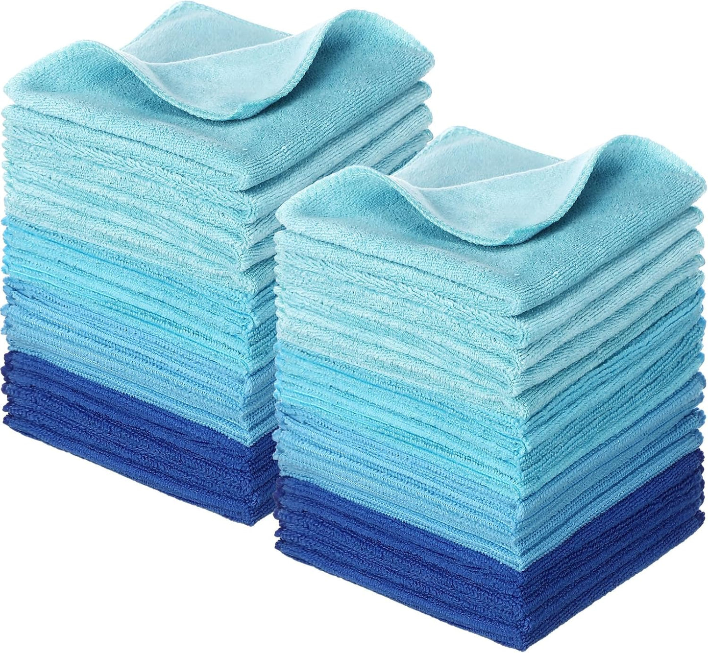 40 Pcs Cotton Wash Cloths - Soft Quick-Drying Bath Towels for Women | White, 10 x 10 Inch