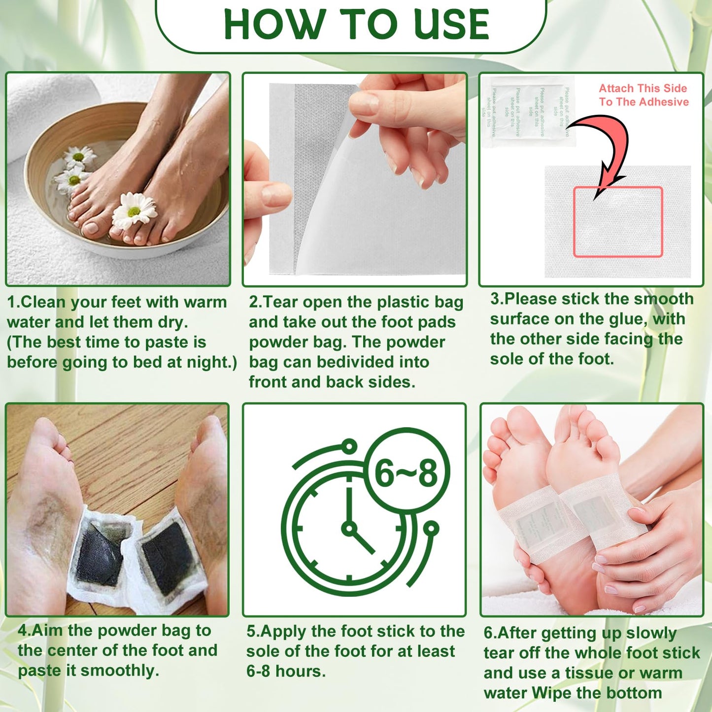 WOOWRUIER 48 Packs Wormwood Foot Pads to Feel Better, Relieve Stress & Sleep Better, Suitable for Home or Travel Use