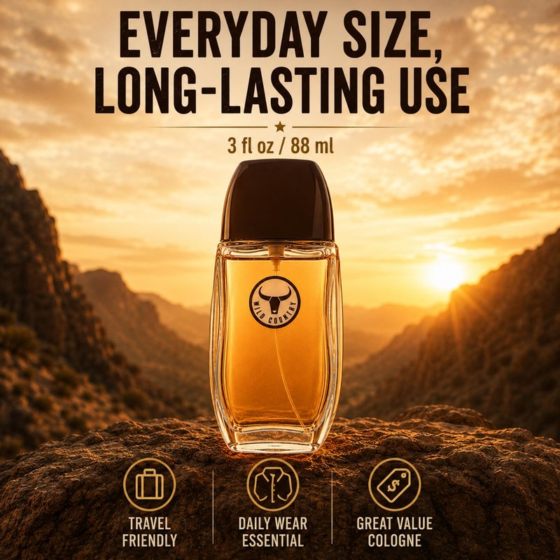AVON Wild Country Cologne for Men - Long-Lasting Mens Cologne Spray with Lavender and Sandalwood. Bold, Aromatic Men's fragrances and Versatile daily wear body spray; ideal gift for him, 3 Fl Oz