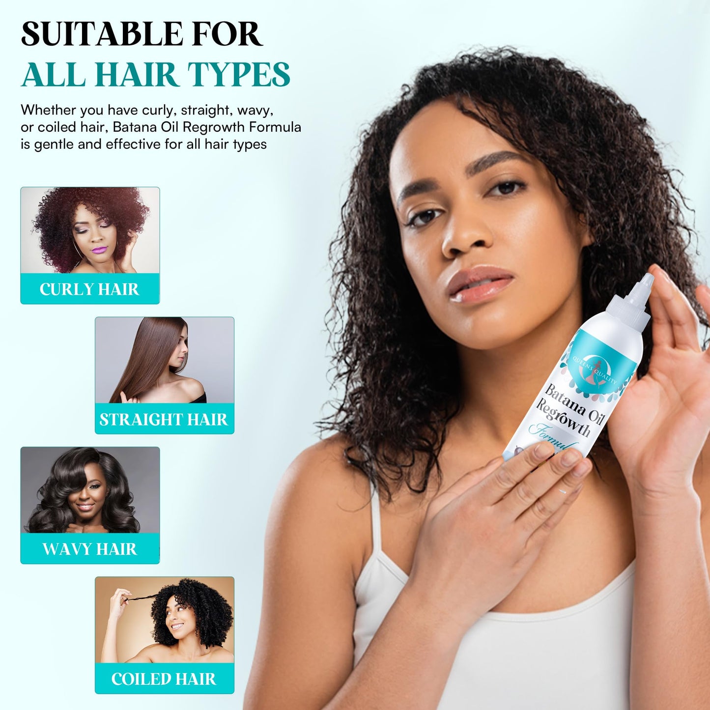 Batana Oil Hair Growth Formula – 100% Unrefined Natural Treatment with Potent Blended Oils – Promotes Thicker Hair, Reduces Thinning & Repairs Scalp Damage – 4oz”