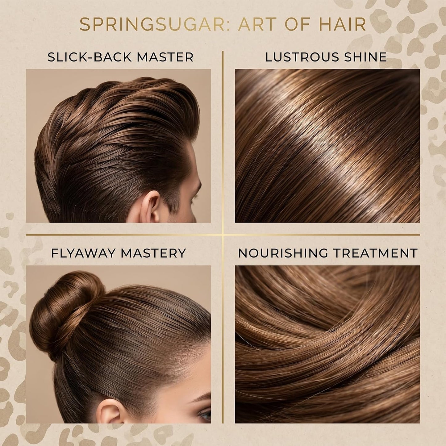 Hair Wax Stick & Hair Brush Set - Non-Greasy Flyaway Finishing Wax for Women | Strong Hold for Sleek Buns & Ponytails