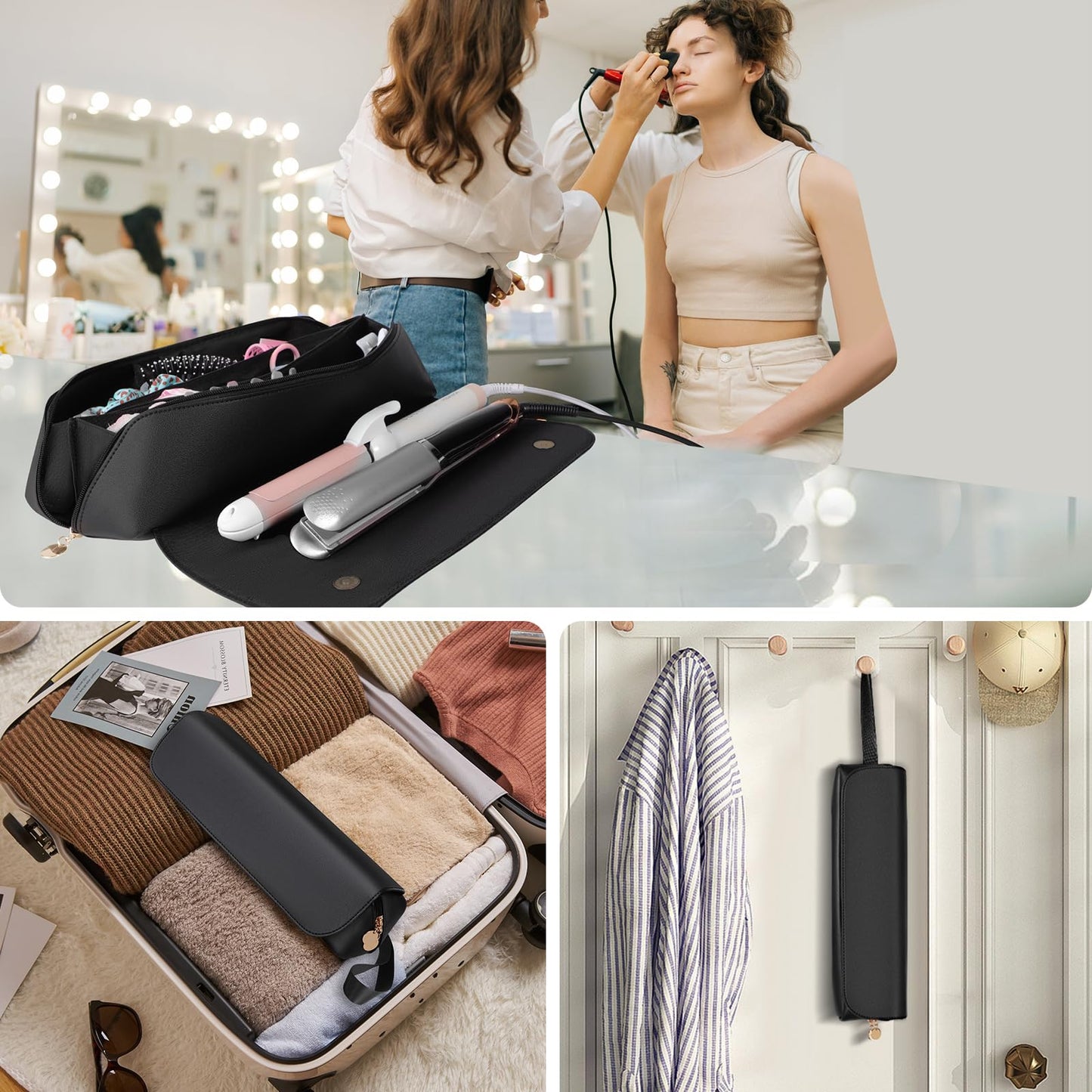 SS Hair Tools Travel Bag with Heat Resistant Mat