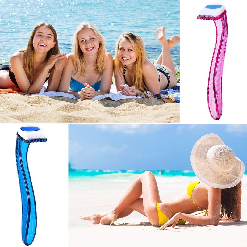 Honoson 30 Pieces Bikini Razors Bikini Trimmer for Women Small Disposable Travel Accessories Armpit Hair Removal Beauty for Body Cosmetic Tool(Light Pink, Light Yellow, Light Blue)