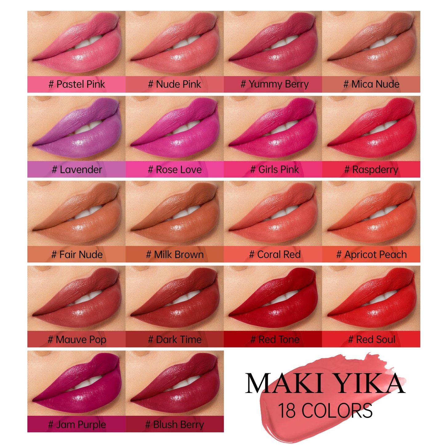 MAKI YIKA Moisture Dark Brown Lipstick for Women Hydrate Tinted Lip Balm for Mother's Day Dry Cracked Lips Sheer Lipstick Lip Tinted Glossy Finish,MA071 Maduro Brown