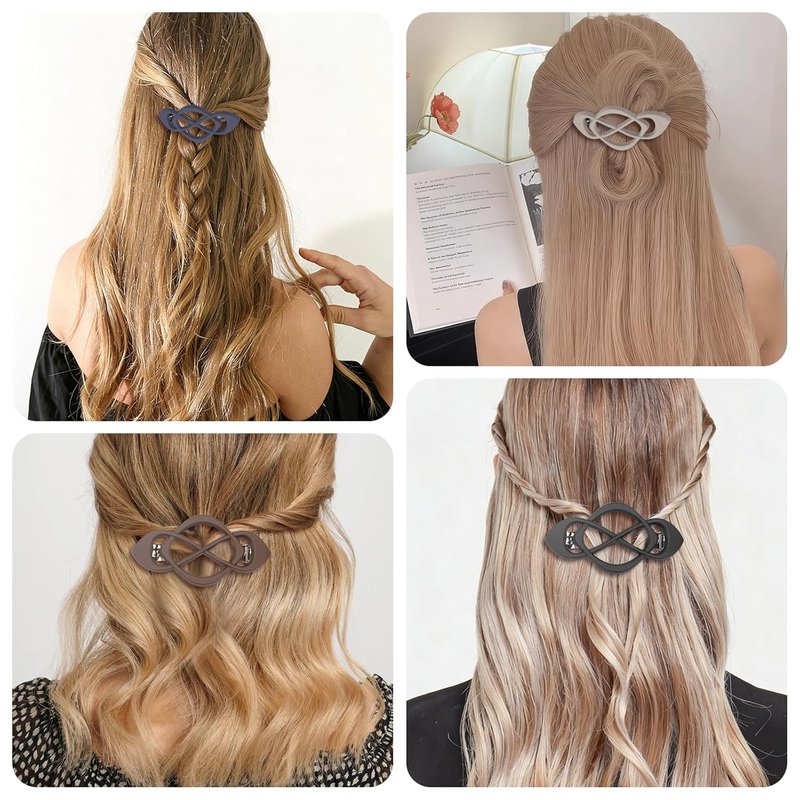 Hollow Spring Hair Clips - Vintage 5 Pack Barrette Set for Women & Girls | Durable Metal Styling Clamps for Thick & Thin Hair
