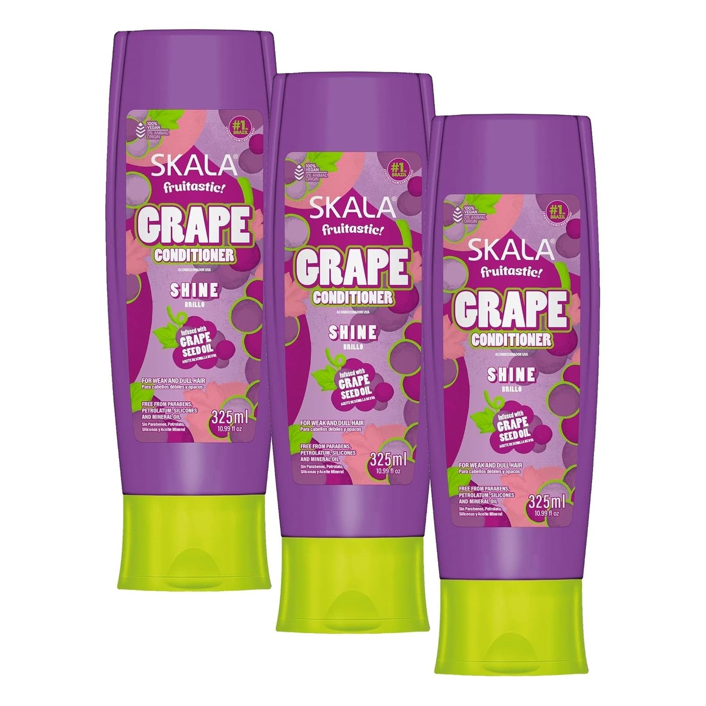 SKALA Grape Conditioner for Weak, Dull Hair - Shine & Hydration, 10.99 fl oz