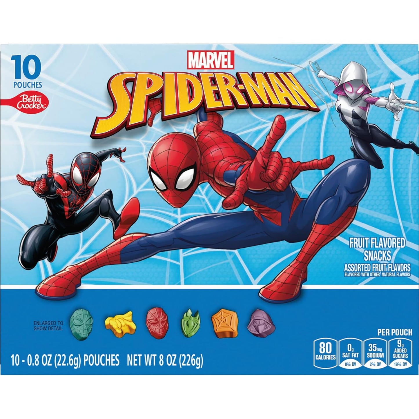 Spiderman Fruit Flavored Snacks - Gluten-Free Treat Pouches | 10 Count