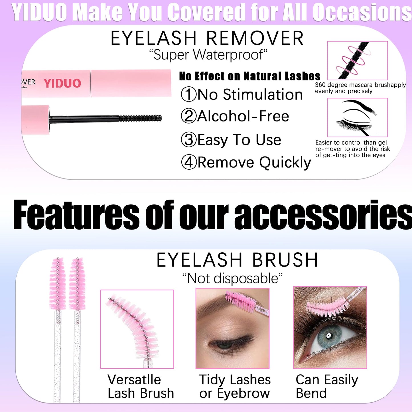 YIDUO Manga Lash Clusters Kit 534Pcs Wispy Fairy Volume Cluster Eyelash Extensions Kit Manga+100D+150D Spikes+Bottom D-curly Lashes Clusters Anime Cosplay Individual Lash Clusters Kit with Lash Glue