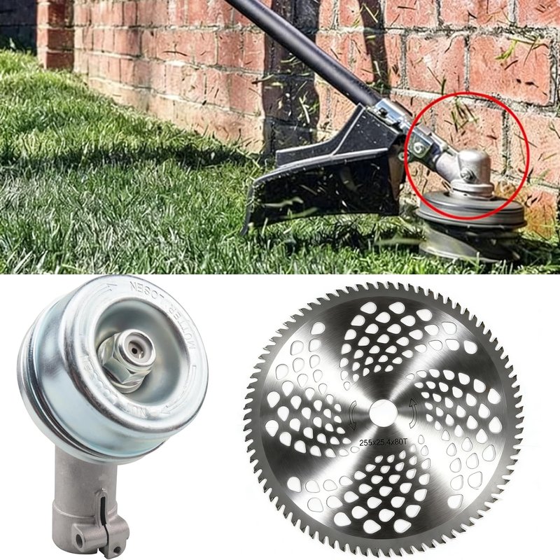 10" x 80T Brush Cutter Blade and 4144 640 0102 Trimmer Gear Head Replacement for Stihl FS55,FS56C,FS70,FS56,FS70R Brushcutter Part No. 4144 640 0100 (Suitable for Trimmer Models Produced After 2014)