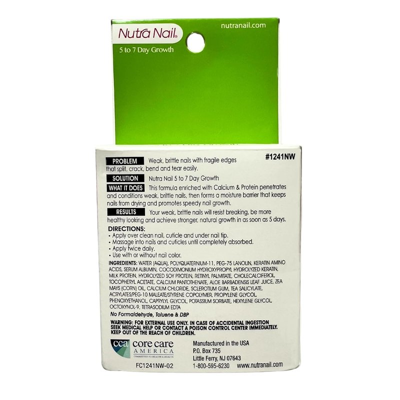 Nutra Nail 5 to 7 Day Growth Treatment - Fast Keratin Nail Hardener & Strengthener for Brittle Nails | 0.47 Fl Oz