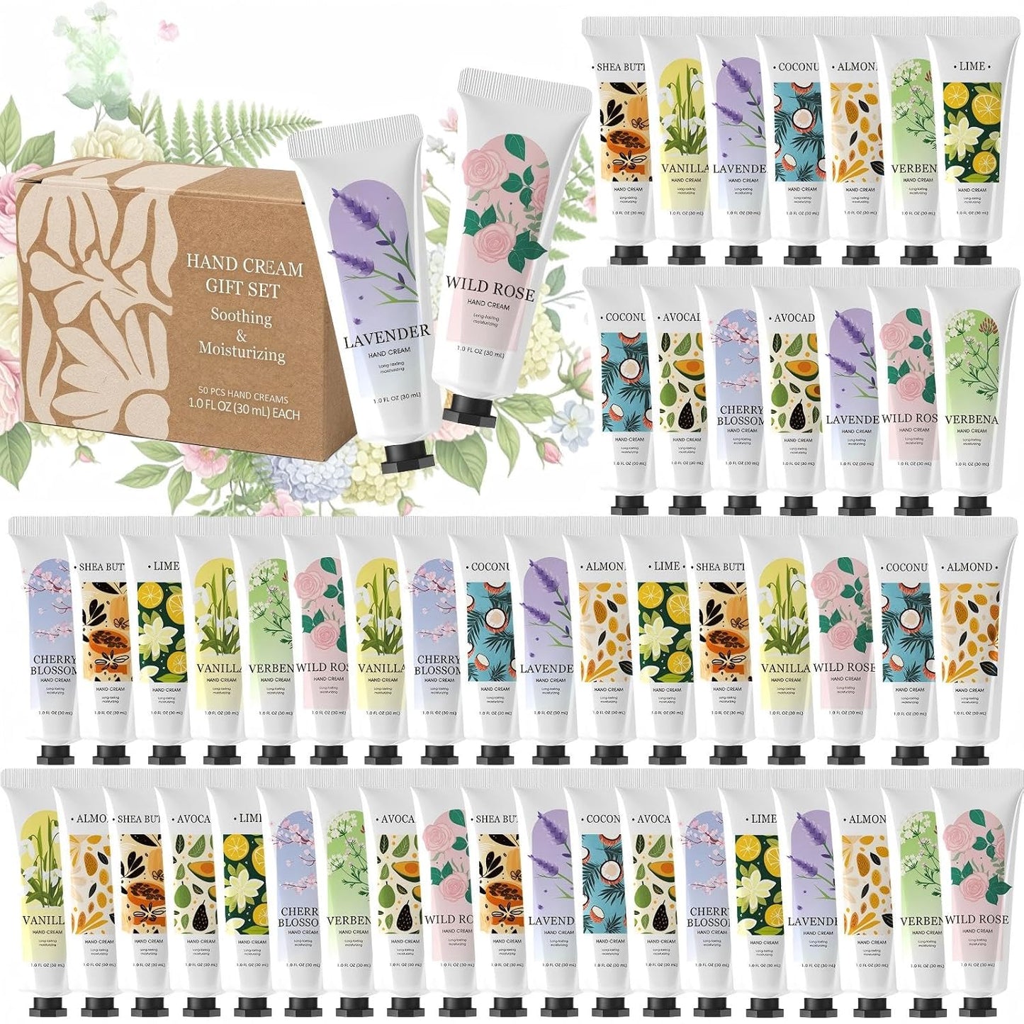 Spa Luxetique 10-Pack Hand Cream Gift Set | Travel Size Moisturizing Lotion for Women, Ideal for Mother's Day & Special Occasions