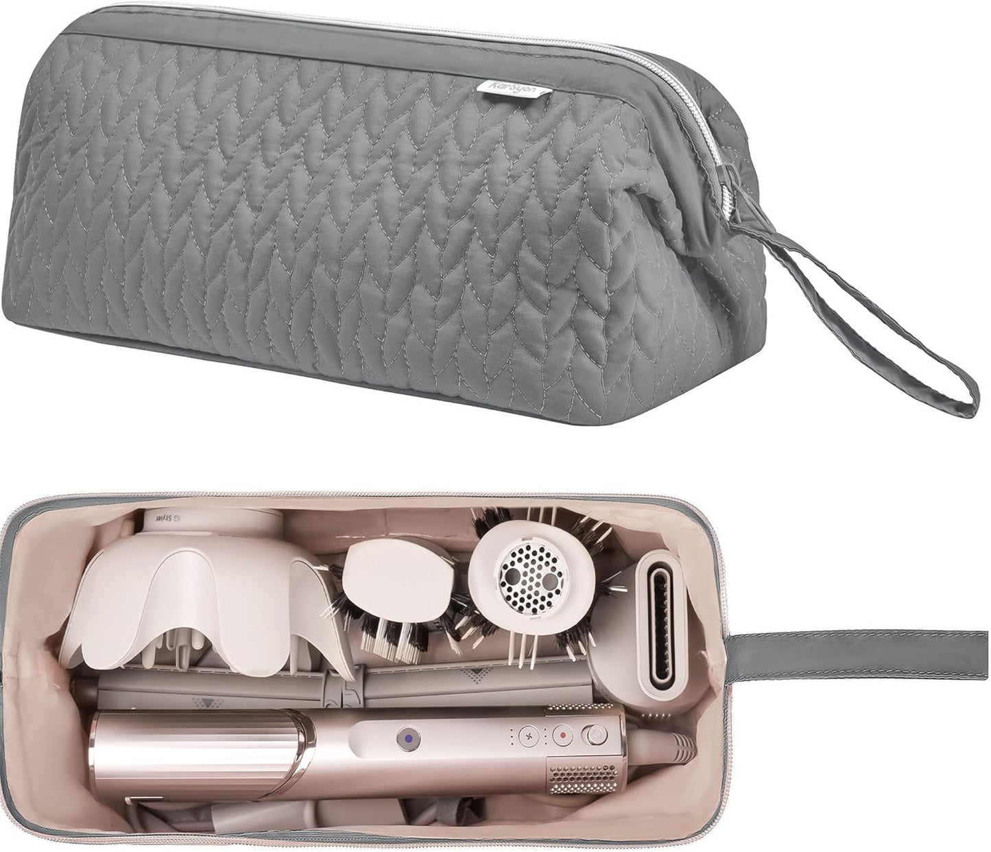 Dyson Airwrap Hair Dryer Case - Shark Flex Style Travel Organizer | Beige