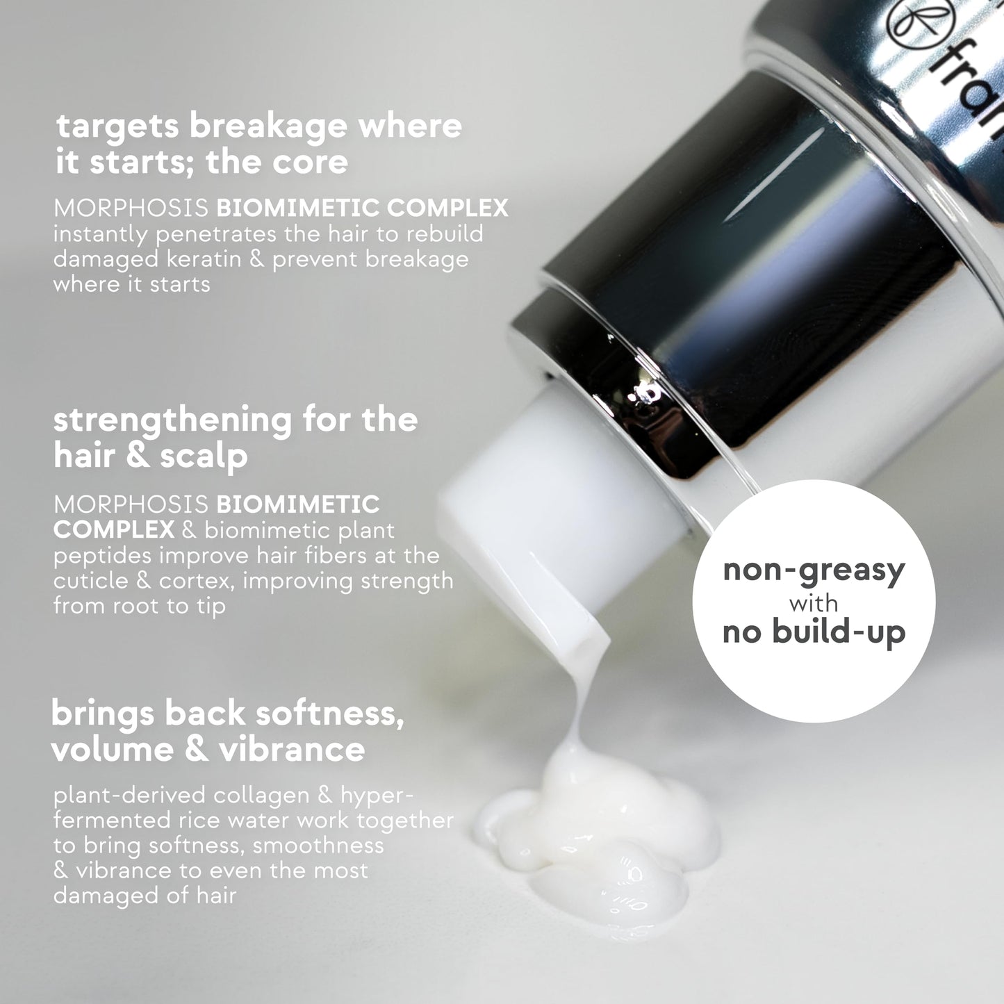 Framesi Morphosis Restructure Leave In Molecular Booster Serum - Hydrating Bond Repair Hair Treatment Detangling Leave In Conditioner for Damaged Hair & Scalp - Split End Repair - Color Safe (15 mL)