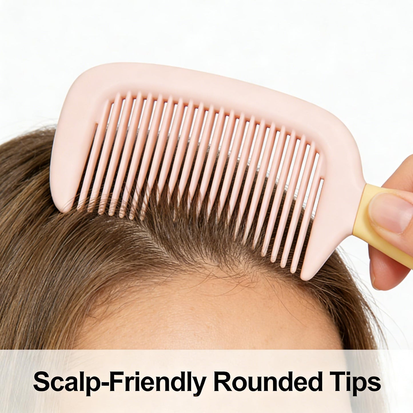2PCS Wide Tooth Detangling Comb, Shower Comb for Wet and Dry Curly Hair, Purple and Pink Combs for Women and Men