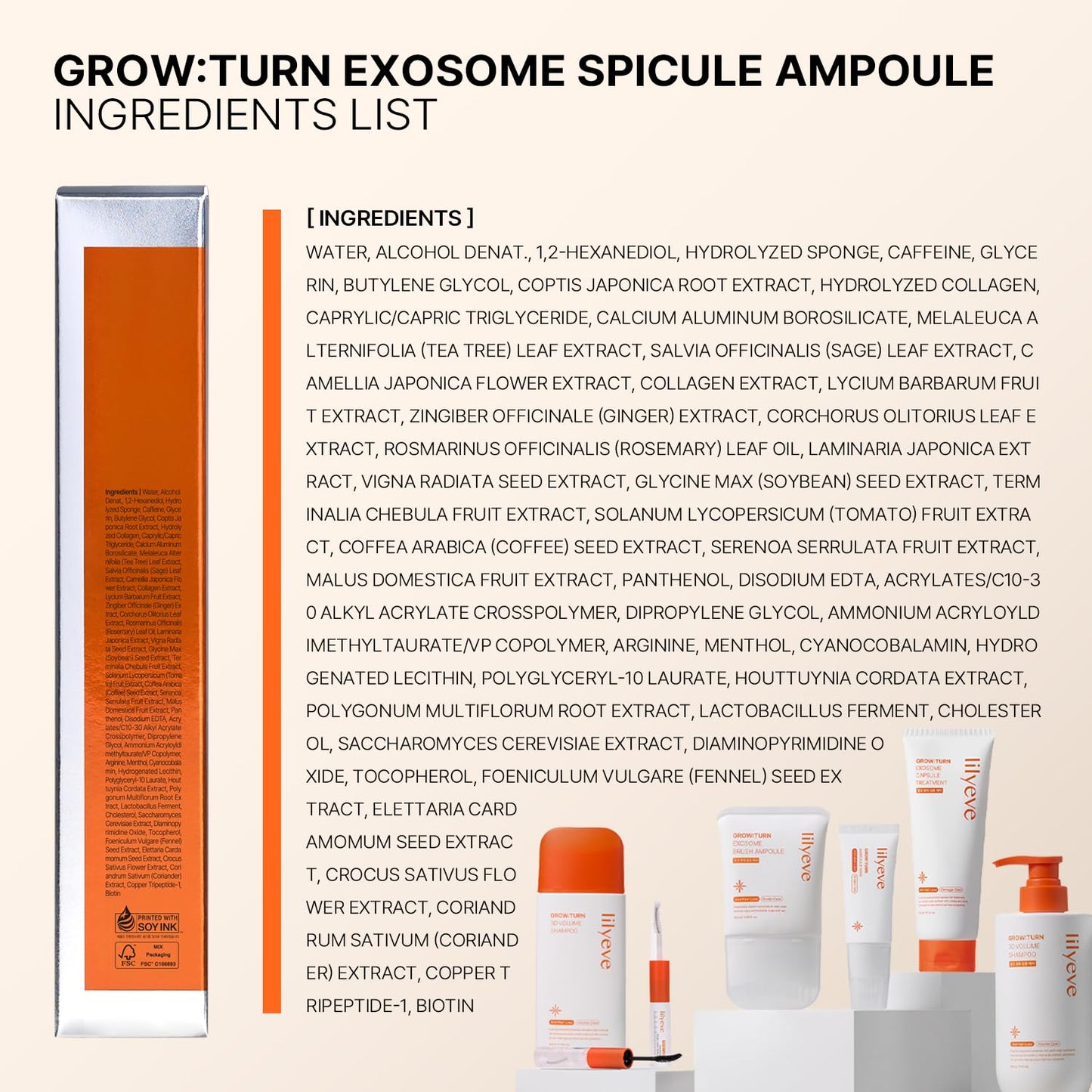 Lilyeve Exosome Spicule Ampoule 3000 - Advanced Hair Loss & Scalp Solution | 0.34 fl. oz.