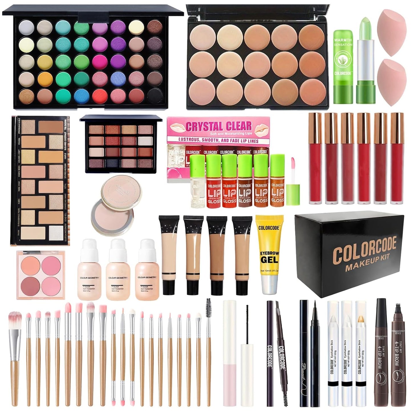 All-in-One Makeup Kit for Teens | Professional Makeup Set with Eyeshadow, Eyeliner, Foundation & Brushes