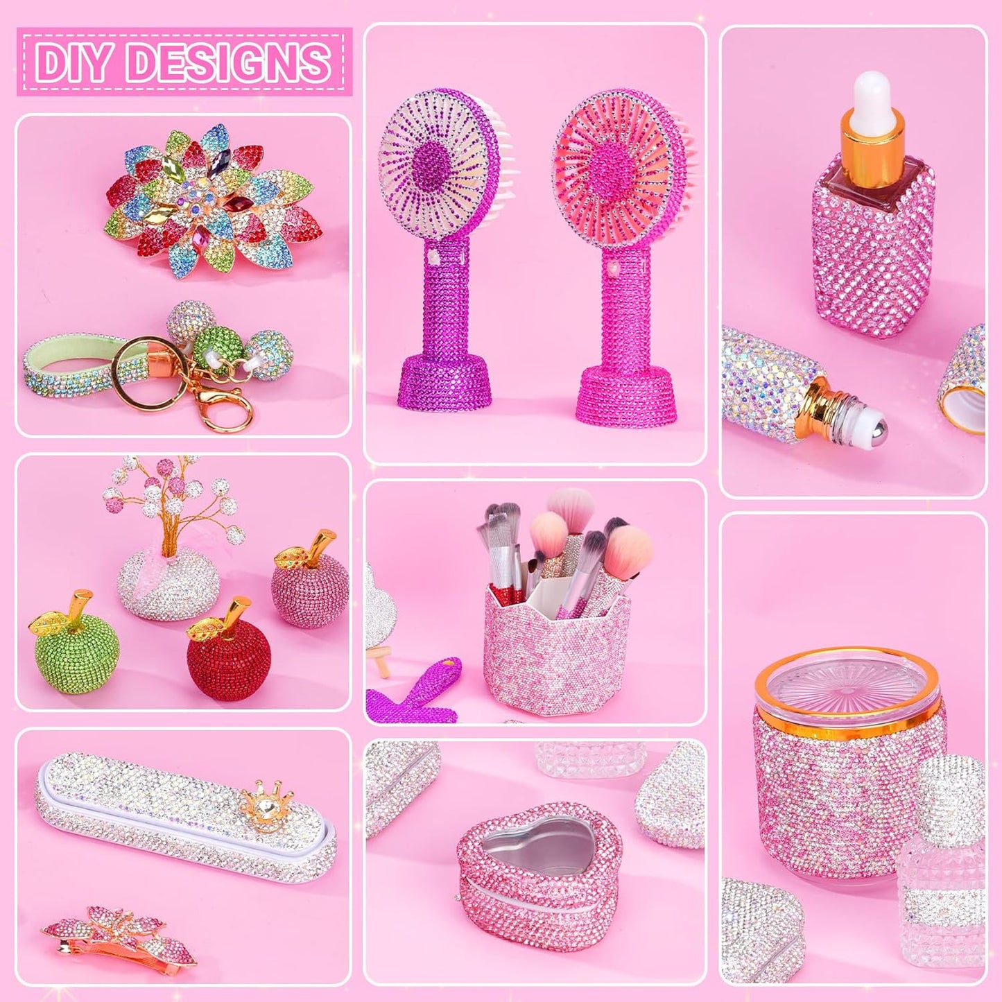 Jelly Rhinestones - 46,000 Pcs Multicolor 3mm Flatback Gems for Crafting | Bedazzler Kit with 3 Pcs 15ml B7000 Jewelry Glue