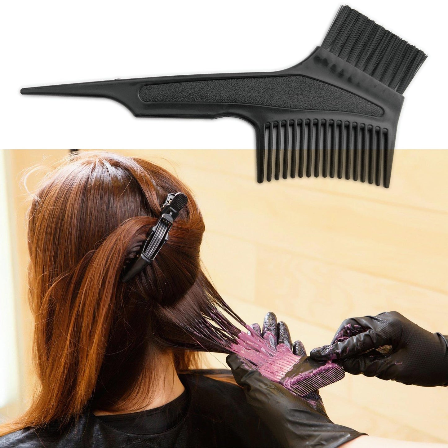Punched Hole Silicone Highlight Hair Cap with Needle and Hair Coloring Brush, Highlighting Streaking Cap, Highlight Cap, Professional Salon Hairdressing Dyeing Staining Tools for Women Men