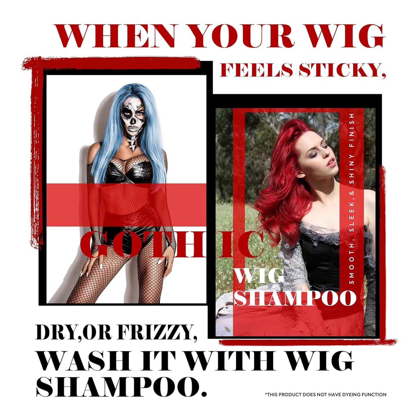 2 in 1 Wig Shampoo & Conditioner - Moisturizing Care for Synthetic Wigs | 200ml/6.76fl oz