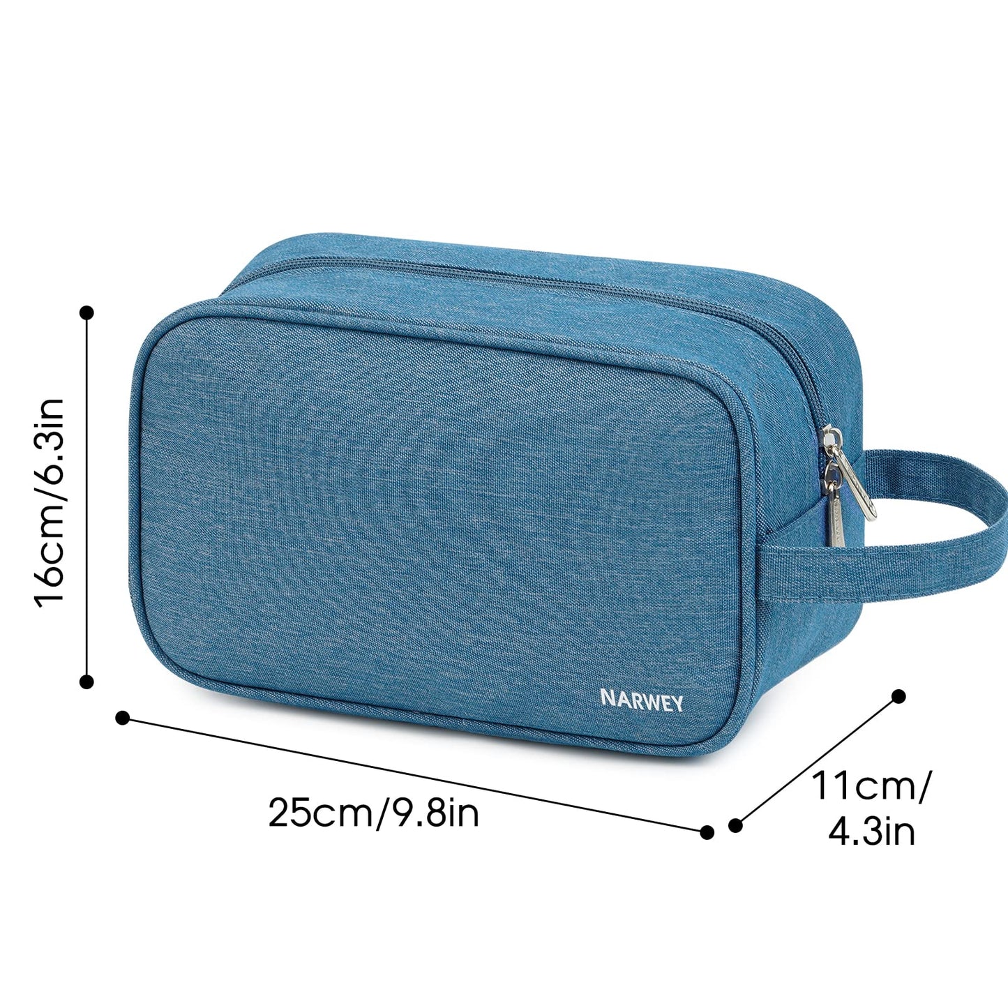 Narwey Travel Toiletry Bag for Women Traveling Dopp Kit Men Travel Bag for Toiletries Cosmetic Bag Makeup Bag Medicine Bag for Traveling (Navy Blue)