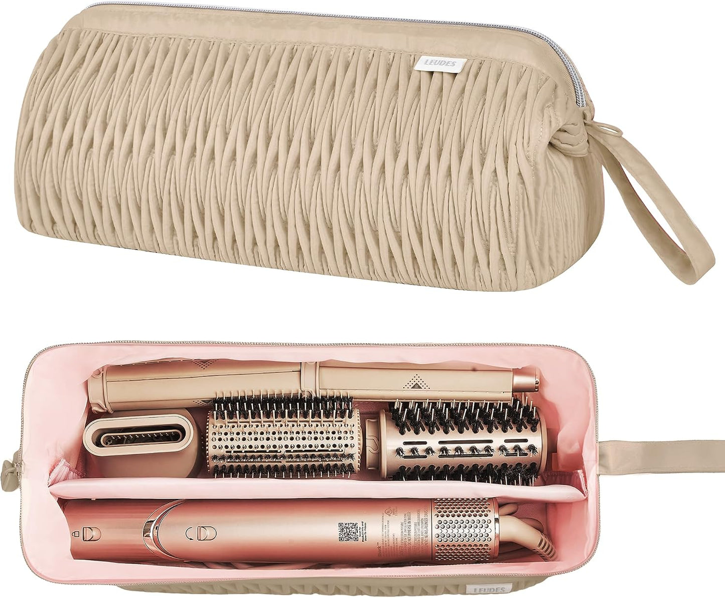 Dyson Airwrap Travel Case - Organizer for Shark Hair Dryer & Airstraight Flex Style | Beige