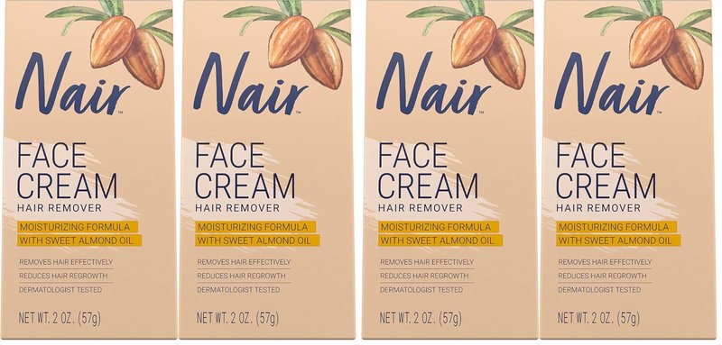 Nair Hair Remover Face Cream, 2 Oz, Pack of 4