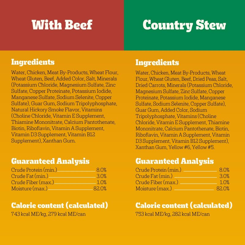 Pedigree Wet Dog Food, Choice Cuts Adult Canned Dog Food, Beef & Country Stew Multipack, 13.2 oz. Cans (12 Count, Pack of 1)