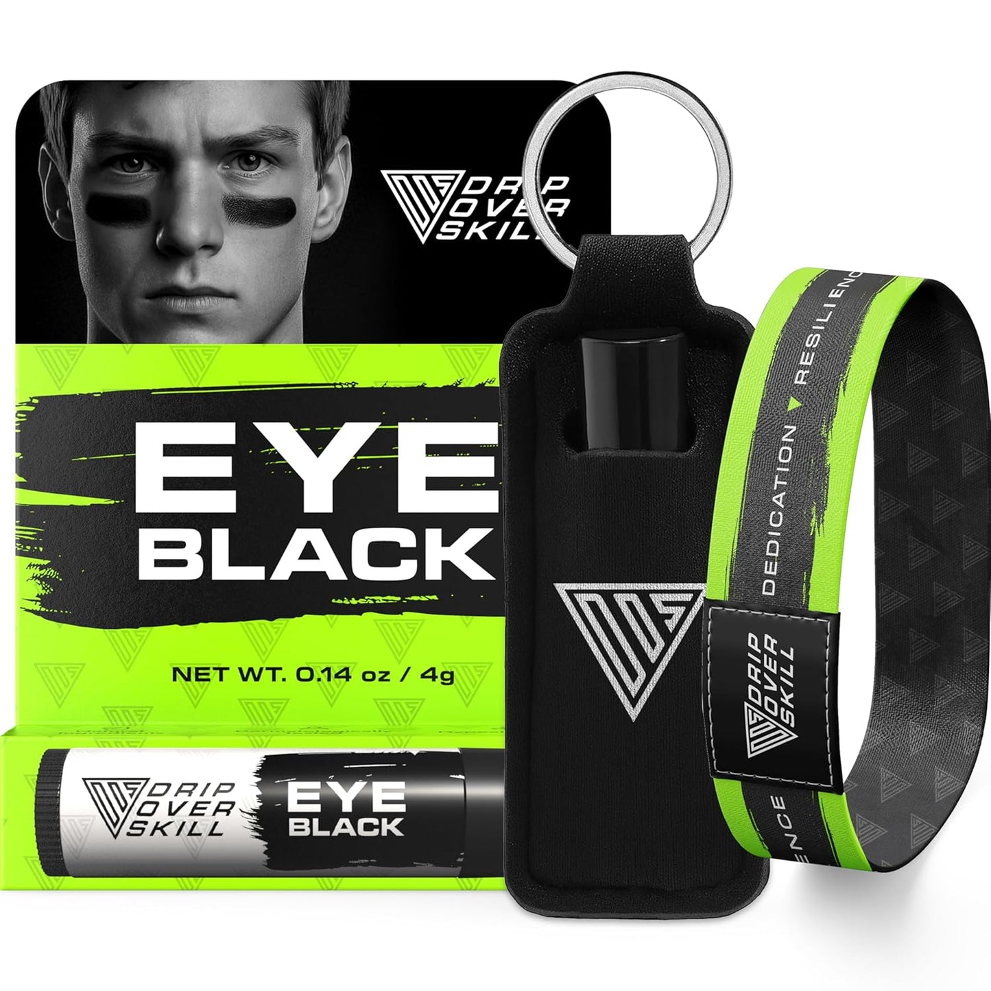 Eye Black Sports Face Paint Stick - Natural Ingredients, Sweat-Repellent, Anti-Glare | Safe for Baseball, Football, Softball