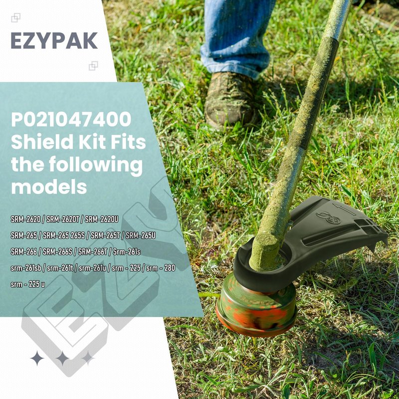 EZYPAK String Trimmer Shield Deflector Guard Kit for Echo P021047400 P021053450 P021001260 P021015661 C550000032 P021015660 SRM-225 SRM-230 SRM-280