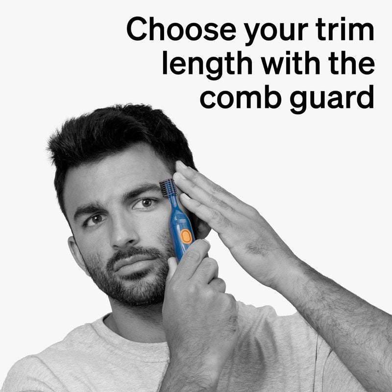 Schick Hair Trimmer, 3-in-1 Trimmer for Nose, Ear & Eyebrows, Painless Hair Removal, Cordless, Quick-Change Attachments, Waterproof, Expert Finish, Unisex Grooming